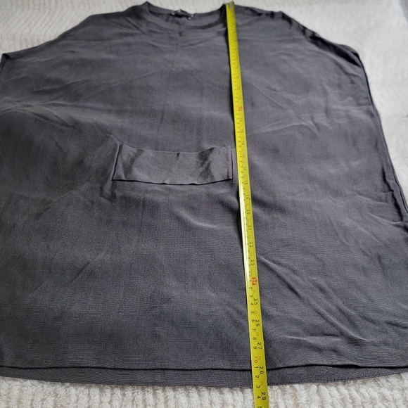COS grey slinky loose fitting sleeveless top internal waist size Euro xs tunic - Picture 3 of 7